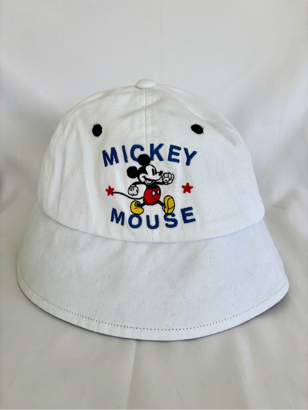 Disney Adult Size Mickey Mouse White Bucket Hat NWOT